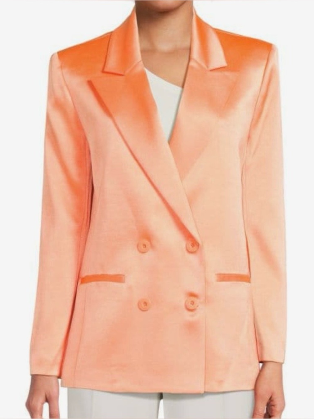 NEW WITH TAGS Alice + Olivia Santos Double-Breasted Blazer in Coral